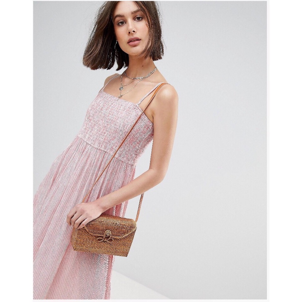 Striped midi dress